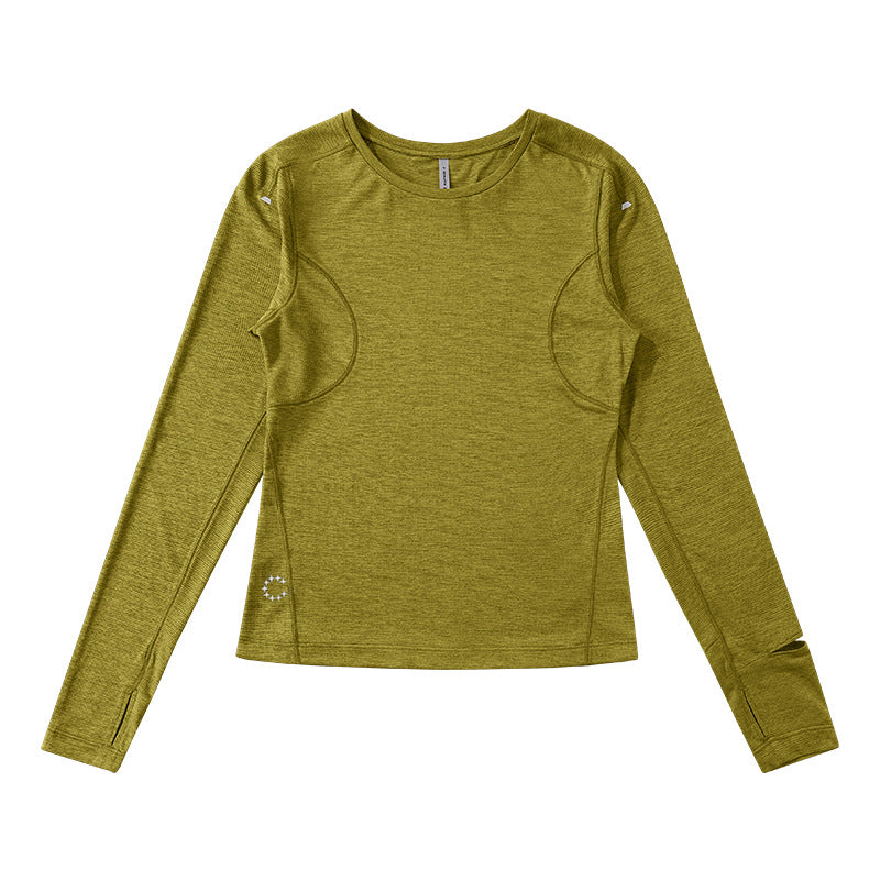 Women's Mossy Yellow performance long sleeve top