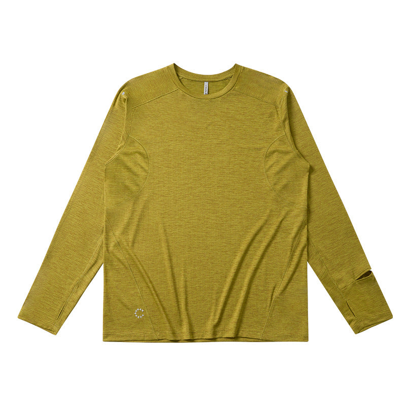 Men's Mossy Yellow performance long sleeve top