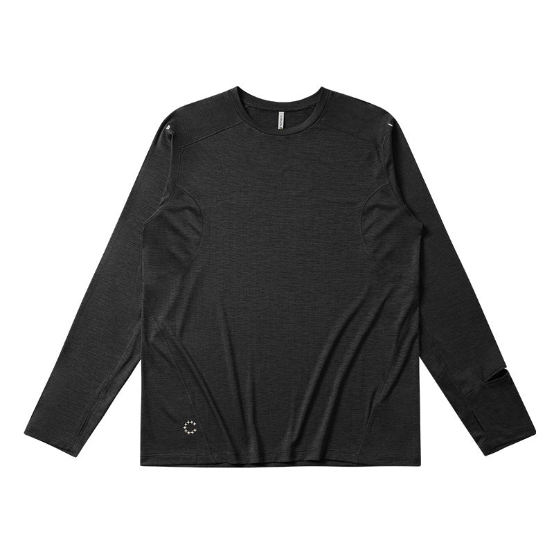 Men's Charcoal Black performance long sleeve top
